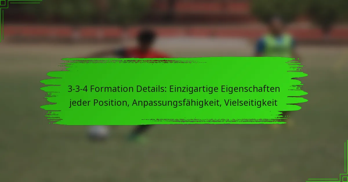 3-3-4 Formation Details: Einzigartige Eigenschaften jeder Position, Anpassungsfähigkeit, Vielseitigkeit