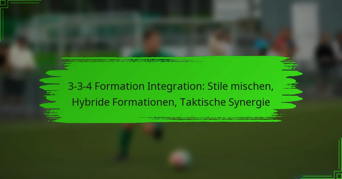 3-3-4 Formation Integration: Stile mischen, Hybride Formationen, Taktische Synergie