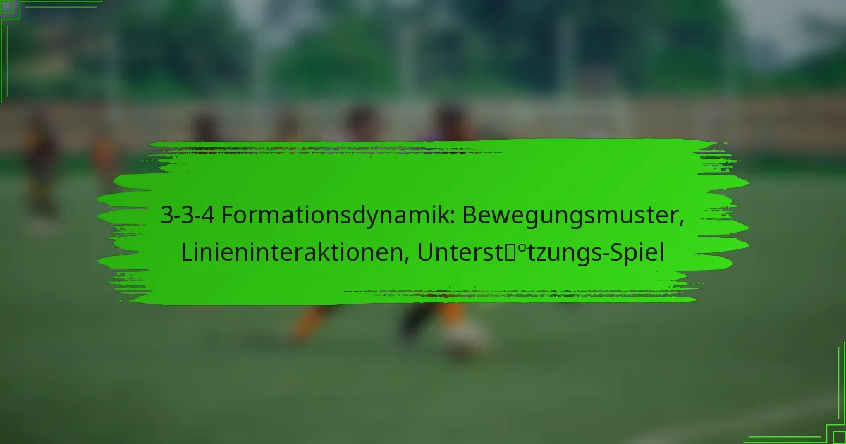 3-3-4 Formationsdynamik: Bewegungsmuster, Linieninteraktionen, Unterstützungs-Spiel