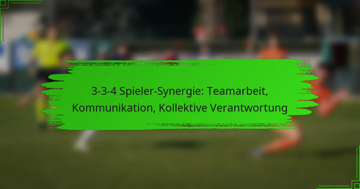 3-3-4 Spieler-Synergie: Teamarbeit, Kommunikation, Kollektive Verantwortung