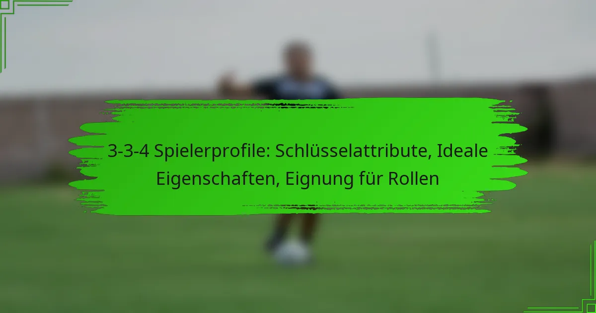 3-3-4 Spielerprofile: Schlüsselattribute, Ideale Eigenschaften, Eignung für Rollen