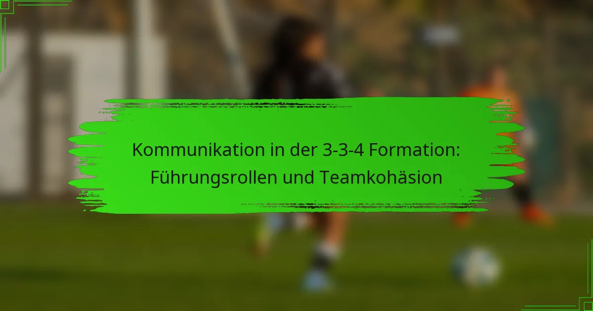 Kommunikation in der 3-3-4 Formation: Führungsrollen und Teamkohäsion