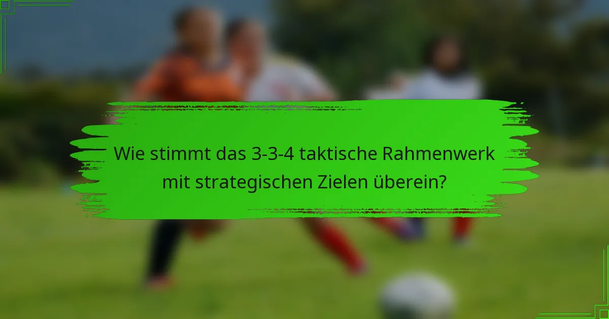 Wie stimmt das 3-3-4 taktische Rahmenwerk mit strategischen Zielen überein?
